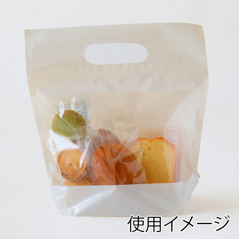 ジッパーバッグ　ホワイト　M  98993 10枚/束（ご注文単位1束）【直送品】