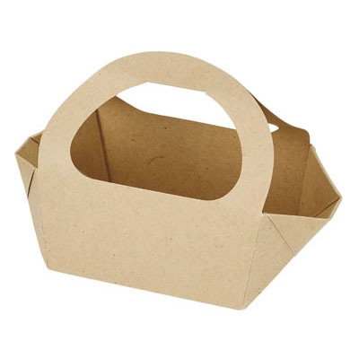 cotta 柄付きギフト箱 カフェバスケット S 90473 クラフト 10枚/束(ご注文単位1束)【直送品】