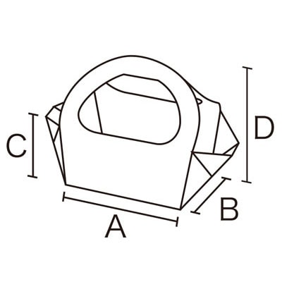 cotta 柄付きギフト箱 カフェバスケット S 90473 クラフト 10枚/束(ご注文単位1束)【直送品】