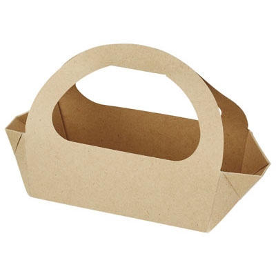 cotta 柄付きギフト箱 カフェバスケット M 90474 クラフト 10枚/束(ご注文単位1束)【直送品】