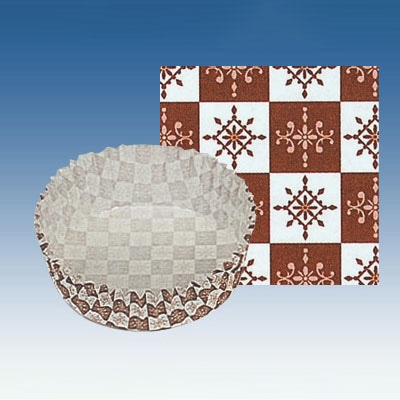 cotta ペットカップ丸型 75径 6162 茶ブロック 300枚/束(ご注文単位1束)【直送品】