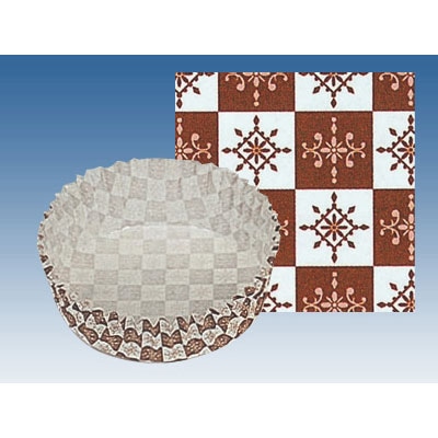 cotta ペットカップ丸型 100径 6192 茶ブロック 300枚/束(ご注文単位1束)【直送品】