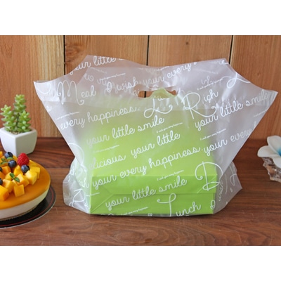 cotta ポリ手提袋 小 67773 ハピネス 100枚/袋(ご注文単位5袋)【直送品】