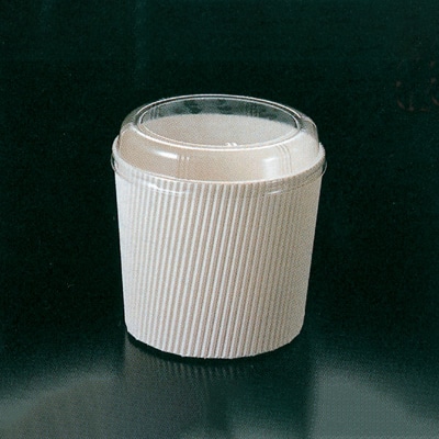 cotta ミニシフォンカップ PET蓋付 6094 白無地 50枚/束(ご注文単位1束)【直送品】