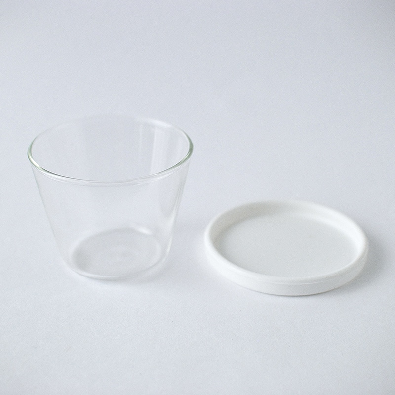 cotta プリンカップ シリコン蓋付 ガラス 91467 6個/セット(ご注文単位1セット)【直送品】