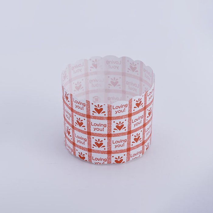 cotta マフィンカップ 50198 ハートチェック 100枚/束(ご注文単位1束)【直送品】