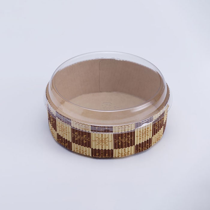 cotta ソフトカップPET蓋付　SC851A  56740　茶ブロック 50枚/束（ご注文単位1束）【直送品】