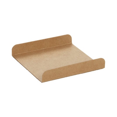 cotta ベーキングカップ CB12 キューブカップ 底紙付 68971 茶無地 100セット/組(ご注文単位1組)【直送品】