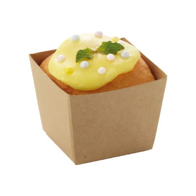cotta ベーキングカップ BT51 クラフトキューブ 68974 茶無地 50枚/束(ご注文単位1束)【直送品】