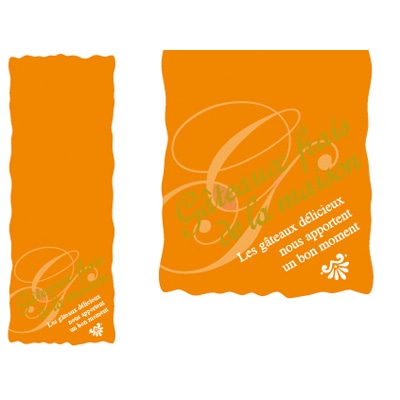 cotta シール メゾン中長 1766 オレンジ 100枚/袋(ご注文単位1袋)【直送品】