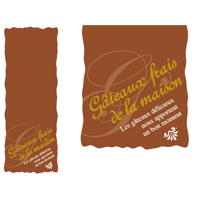 cotta シール メゾン中長 1767 ブラウン 100枚/袋(ご注文単位1袋)【直送品】