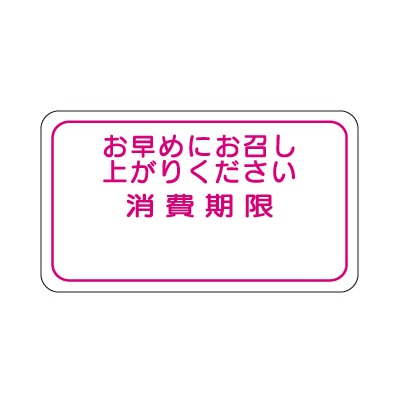cotta シール 四角 54107 消費期限 白 100枚/袋(ご注文単位600袋)【直送品】