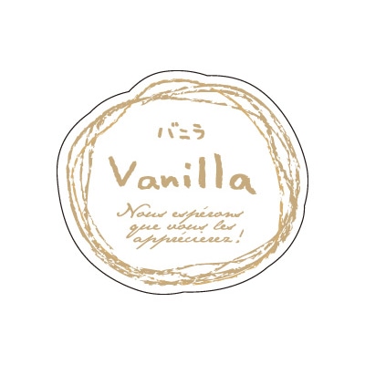 cotta シール　ナチュラルフレーバー  63736　バニラ 100枚/袋（ご注文単位300袋）【直送品】