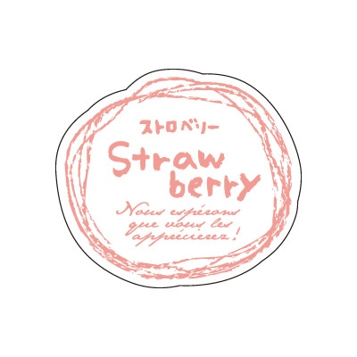 cotta シール ナチュラルフレーバー 63738 ストロベリー 100枚/袋(ご注文単位300袋)【直送品】