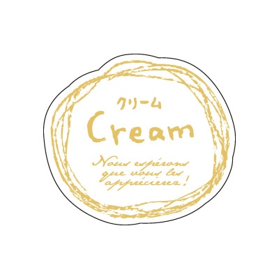 >cotta シール ナチュラルフレーバー 63740 クリーム 100枚/袋(ご注文単位300袋)【直送品】