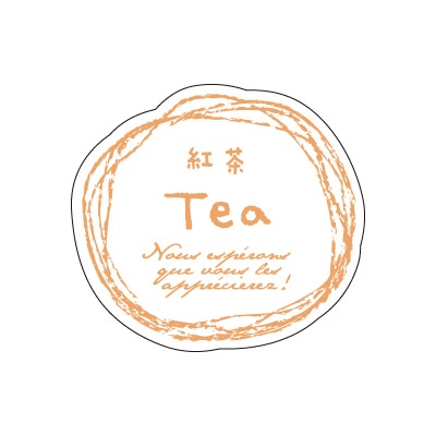 cotta シール　ナチュラルフレーバー  67136　紅茶 100枚/袋（ご注文単位300袋）【直送品】