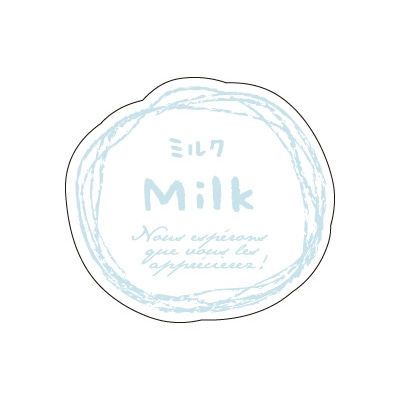 cotta シール　ナチュラルフレーバー  67137　ミルク 100枚/袋（ご注文単位300袋）【直送品】