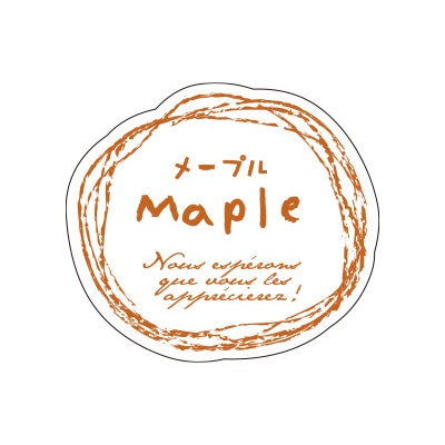 cotta シール　ナチュラルフレーバー  68204　メープル 100枚/袋（ご注文単位300袋）【直送品】