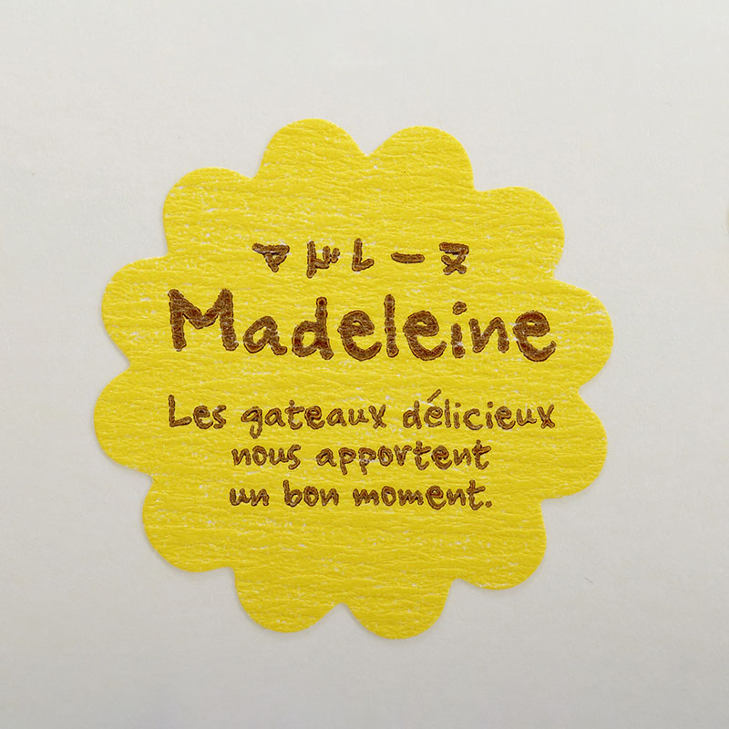 cotta フレーバーシール　ナチュラル 花形 71010　マドレーヌ 100枚/袋（ご注文単位300袋）【直送品】