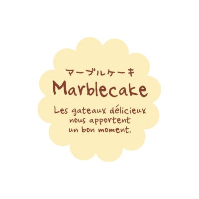 cotta フレーバーシール　ナチュラル 花形 71014　マーブルケーキ 100枚/袋（ご注文単位300袋）【直送品】