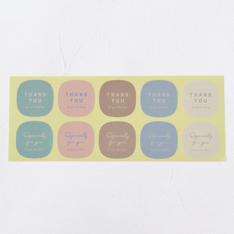 シール くすみカラー メッセージ 10片 97933 10冊/束(ご注文単位1束)【直送品】