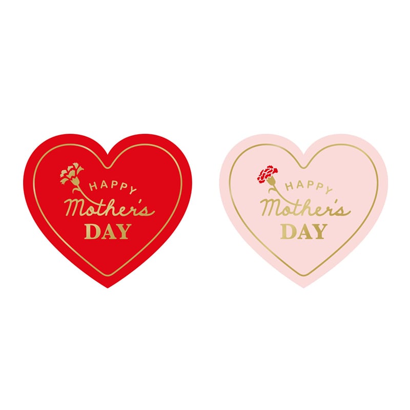 シール 母の日 ハート 2柄×5片 98007 10冊/束(ご注文単位1束)【直送品】