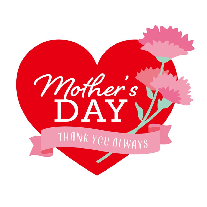 シール 母の日 ハートとお花 6片 95607 10冊/束(ご注文単位1束)【直送品】