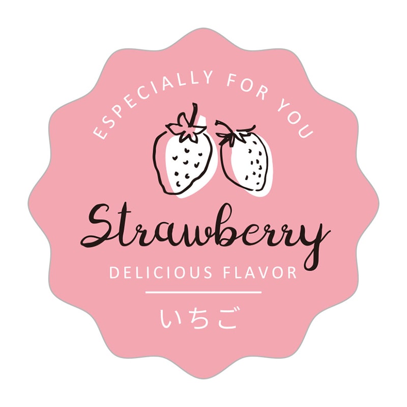 cotta 波型フレーバーシール  92112　いちご 100枚/束（ご注文単位1束）【直送品】