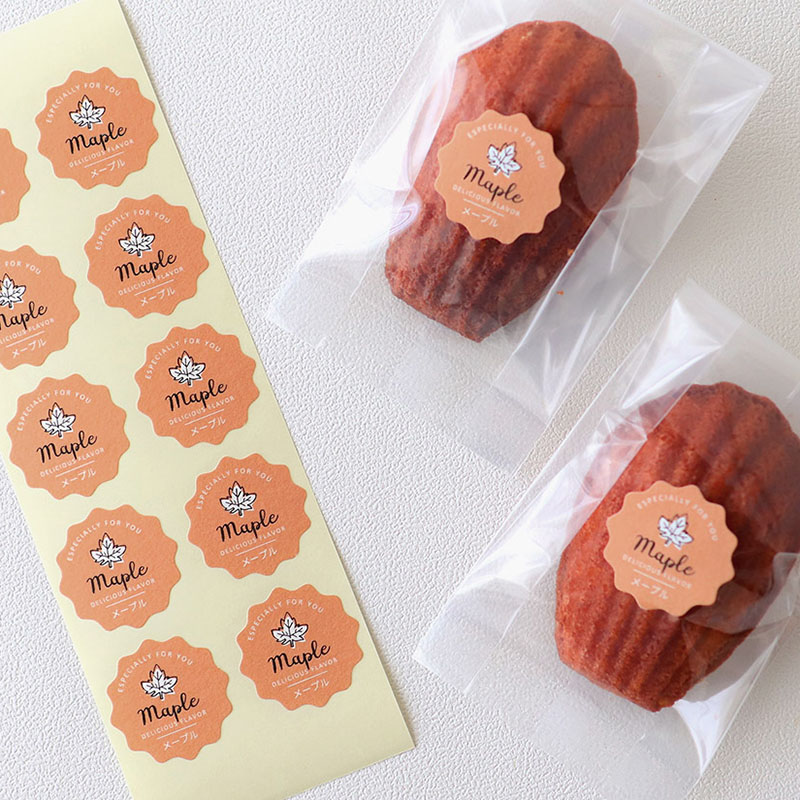 cotta 波型フレーバーシール  92113　メープル 100枚/束（ご注文単位1束）【直送品】