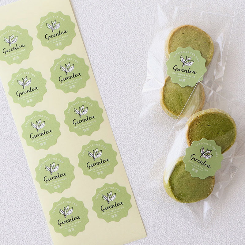 cotta 波型フレーバーシール  92115　抹茶 100枚/束（ご注文単位1束）【直送品】