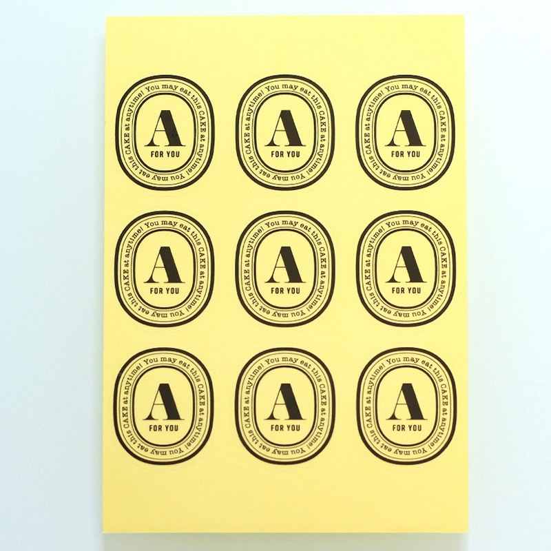 cotta 透明イニシャルシール  92519　A 10枚/束（ご注文単位1束）【直送品】