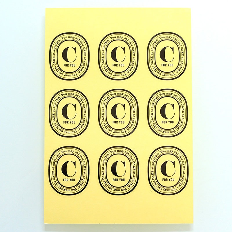 cotta 透明イニシャルシール 92520 C 10枚/束(ご注文単位1束)【直送品】