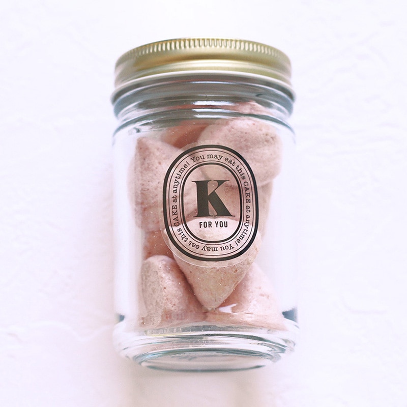 cotta 透明イニシャルシール 92524 K 10枚/束(ご注文単位1束)【直送品】