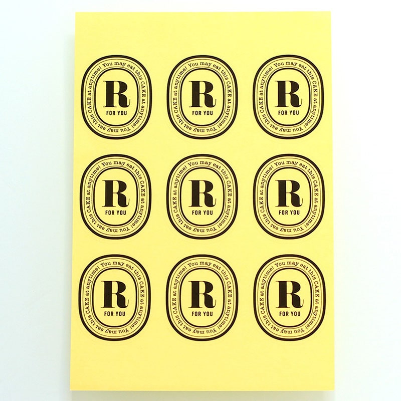 cotta 透明イニシャルシール 92527 R 10枚/束(ご注文単位1束)【直送品】