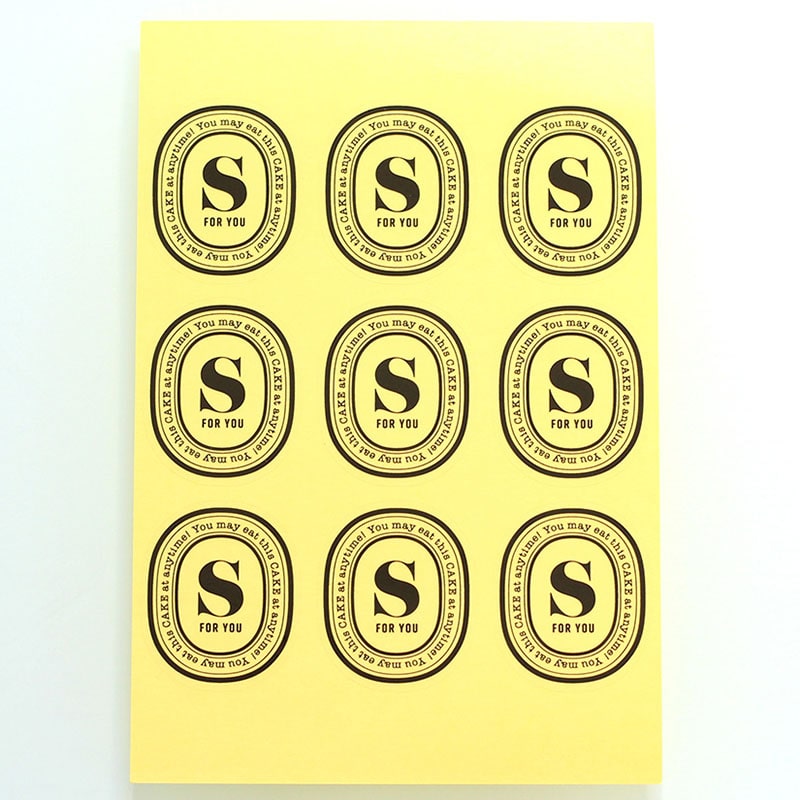 cotta 透明イニシャルシール 92528 S 10枚/束(ご注文単位1束)【直送品】