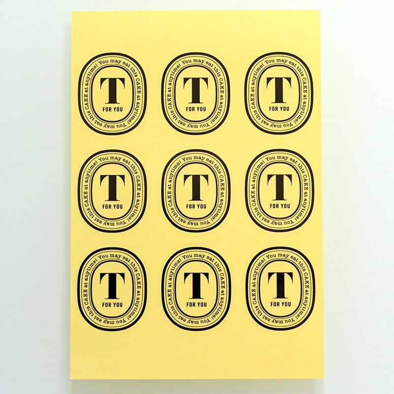 cotta 透明イニシャルシール 92529 T 10枚/束(ご注文単位1束)【直送品】