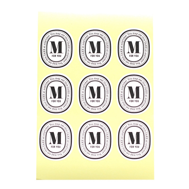 cotta イニシャルシール 92981 M 10枚/束(ご注文単位1束)【直送品】