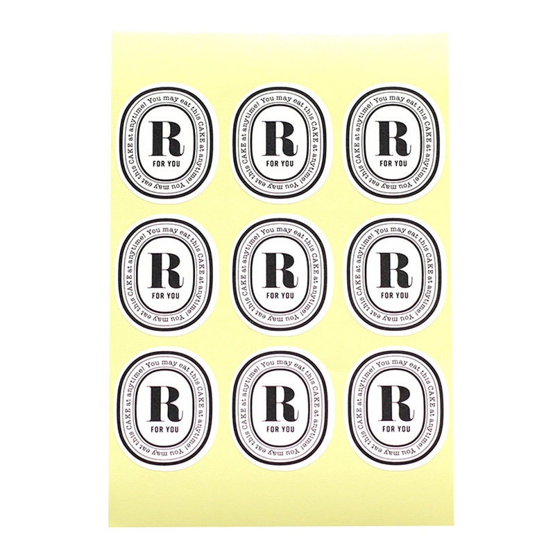 cotta イニシャルシール  92983　R 10枚/束（ご注文単位1束）【直送品】