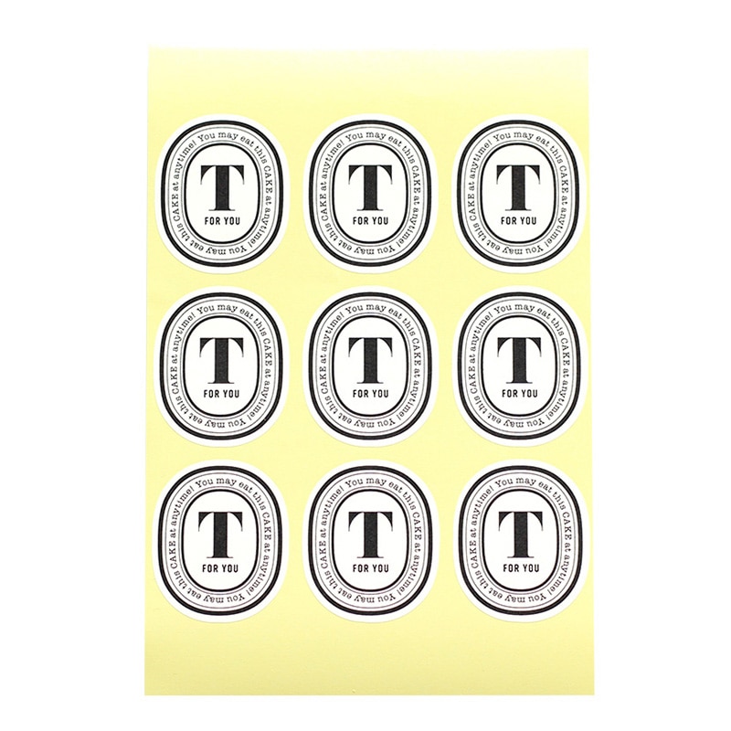 cotta イニシャルシール  92985　T 10枚/束（ご注文単位1束）【直送品】