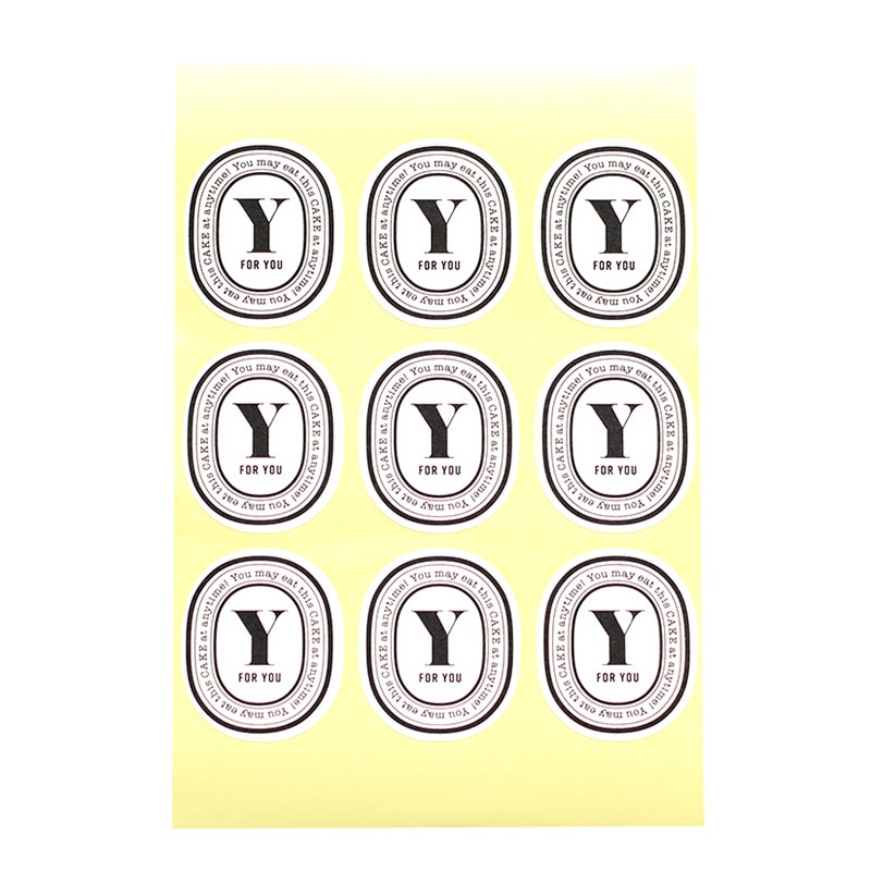 cotta イニシャルシール 92986 Y 10枚/束(ご注文単位1束)【直送品】