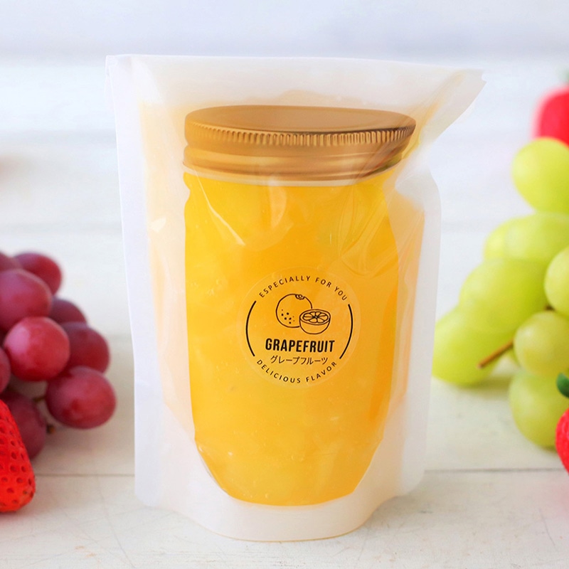 cotta 透明フレーバーシール 94018 グレープフルーツ 100枚/束(ご注文単位1束)【直送品】