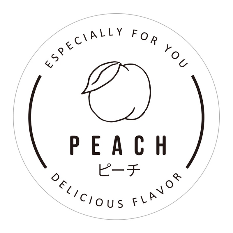 cotta 透明フレーバーシール  94019　ピーチ 100枚/束（ご注文単位1束）【直送品】