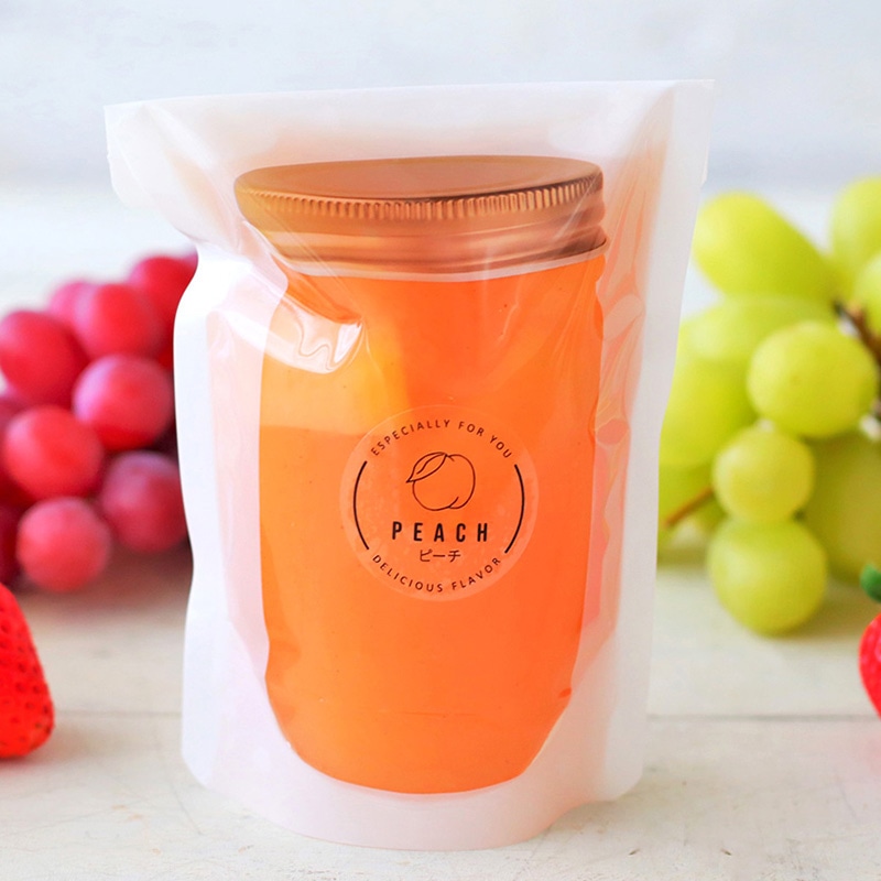 cotta 透明フレーバーシール 94019 ピーチ 100枚/束(ご注文単位1束)【直送品】