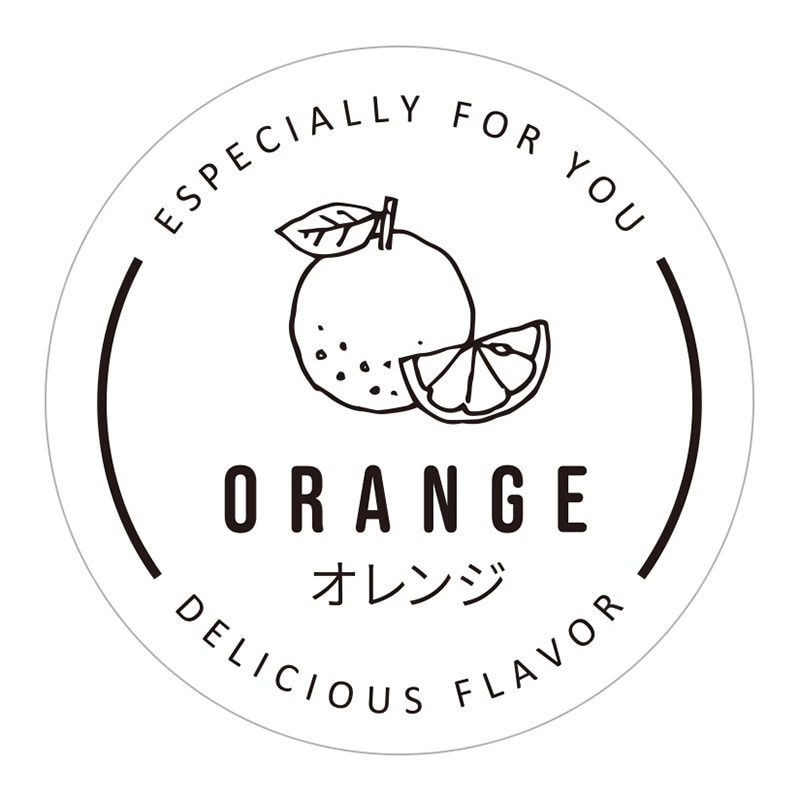 cotta 透明フレーバーシール  94023　オレンジ 100枚/束（ご注文単位1束）【直送品】