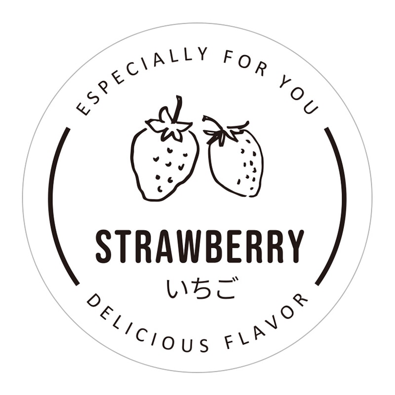 cotta 透明フレーバーシール  94028　いちご 100枚/束（ご注文単位1束）【直送品】
