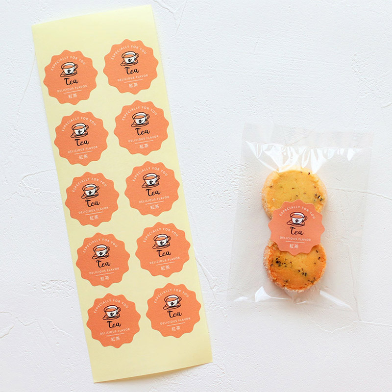 cotta 波型フレーバーシール 94029 紅茶 100枚/束(ご注文単位1束)【直送品】