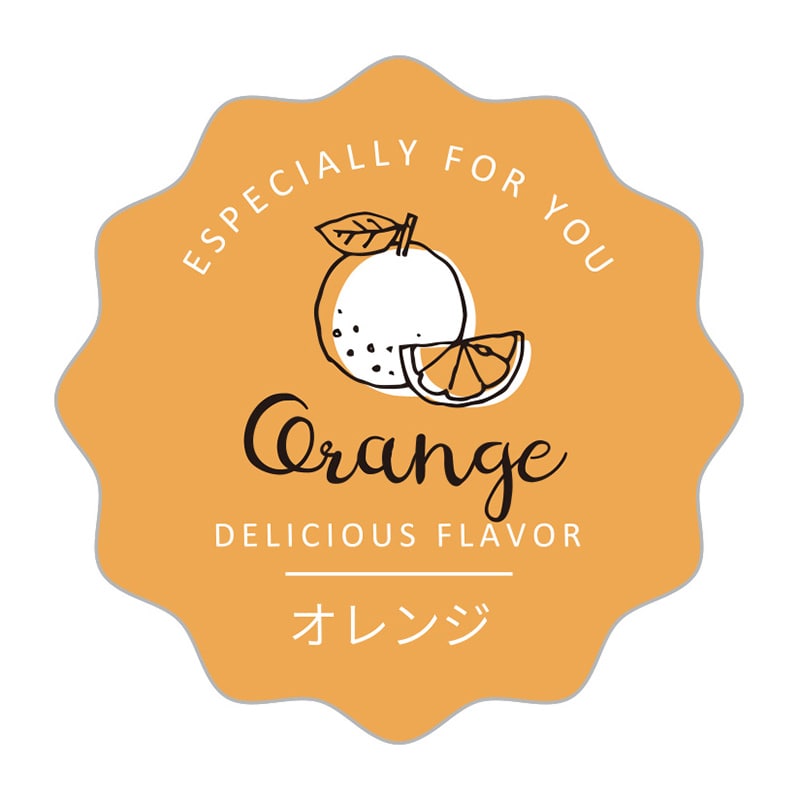 cotta 波型フレーバーシール  94030　オレンジ 100枚/束（ご注文単位1束）【直送品】