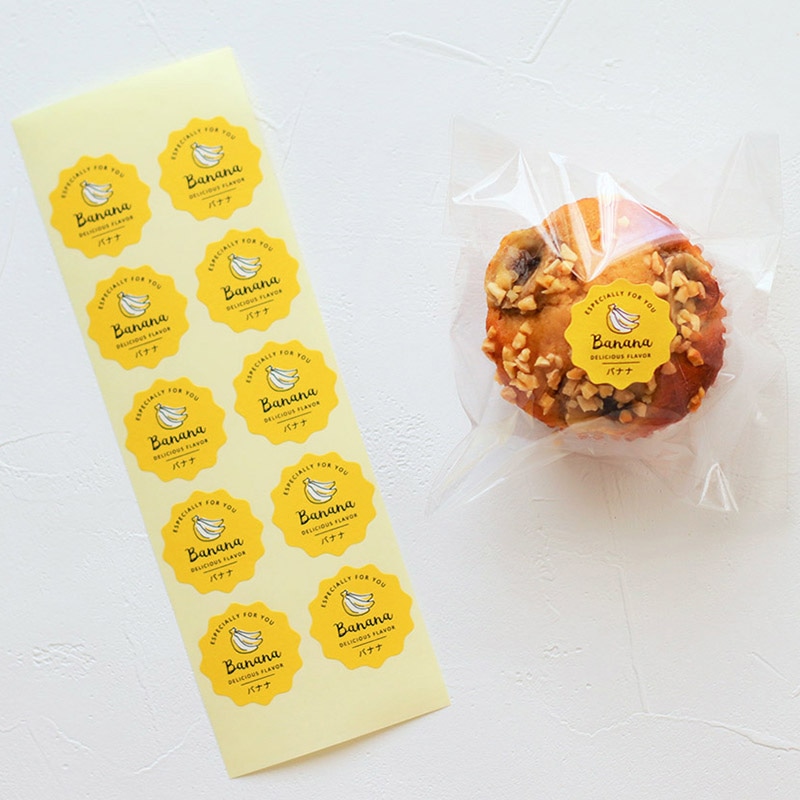 cotta 波型フレーバーシール  94031　バナナ 100枚/束（ご注文単位1束）【直送品】