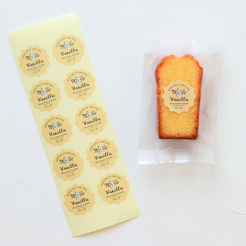 cotta 波型フレーバーシール 94032 バニラ 100枚/束(ご注文単位1束)【直送品】