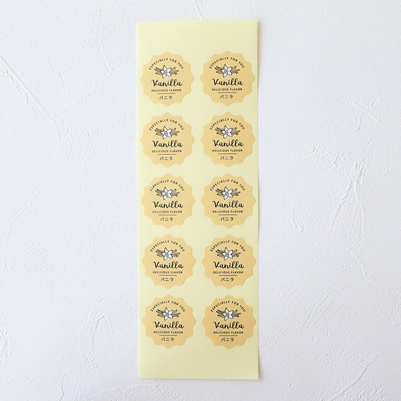 cotta 波型フレーバーシール 94032 バニラ 100枚/束(ご注文単位1束)【直送品】